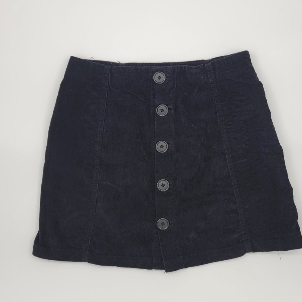TopShop Black Cord Skirt  Sz 6